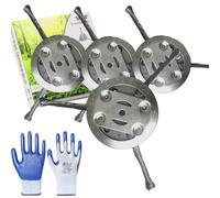 Universal Wire Weed Eater Head,Steel Wire Grass Trimmer Head,2025 New String Trimmer Replacement Head,6inch Wired Trimmer Blade for Lawn Mower Edging,Lawn Mower Tray (A, 4)