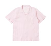 Universal Works - Road Shirt Lily Stripe - Homme - Chemises - Rose - Taille: M
