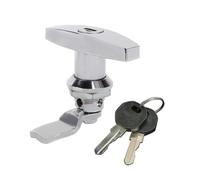 Universal Zinc Alloy T-Handle Cabinet Door for Latch Lock | For Trailer Caravan RV Truck Canopy Toolbox Hardware Accessori(Silver)