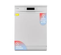 UNIVERSALBLUE Lave-vaisselle numérique moteur DC 60 cm | 8 programmes de lavage | Inverter 15 services | Comprend montée à l'étage