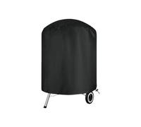 Universals Housse ronde pour barbecue à charbon de bois Noir 58 x 77 cm | Fermetures élastiques et compactes pour rangement avec matériaux Oxford pour une utilisation en extérieur et anti-poussière