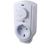 Prise thermostatique avec régulateur de température - Thermostat pour Chauffage, Ventilateur, Chauffage Infrarouge, Appareil de Refroidissement, régulateur Rotatif analogique