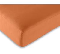 UNIVERSDECOR - Drap Housse 200 x 200 cm King Size 100% Coton / 57 Fils/cm² (Orange, Drap Housse 200 x 200 cm)