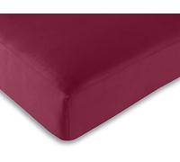 UNIVERSDECOR - Drap Housse 200 x 200 cm King Size 100% Coton / 57 Fils/cm² (Rouge, Drap Housse 200 x 200 cm)