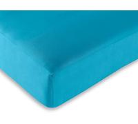 UNIVERSDECOR - Drap Housse 57 Fils/cm² 180 x 200 cm Bleu Turquoise pour lit King Size