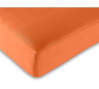 UNIVERSDECOR - Drap Housse 57 Fils/cm² 180 x 200 cm Orange pour lit King Size