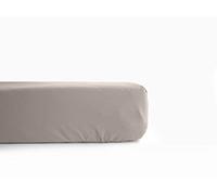 UNIVERSDECOR - Drap Housse Percale Pur Coton peigné Longues Fibres 80 Fils/cm² avec Bonnet de 35 cm Vent du sud (Lin, Drap Housse 90 x 190 cm Bonnet de 35 cm)