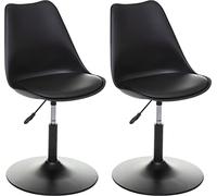 UNIVERSDECOR - Lot De 2 chaisesDéco Hauteur Ajustable Style scandinave Aiko Atmosphera (Noir)