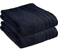 UNIVERSDECOR Lot de 2 draps de Bain Spa 90 x 150 cm / 400 GR/m² (Bleu Nuit, Lot de 2 draps de Bain Spa 90 x 150 cm)
