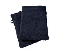 UNIVERSDECOR Lot de 2 ou 6 Gants de Toilette Spa 15 x 21 cm / 400 GR/m² (2, Bleu Nuit)