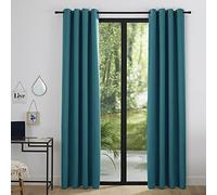 UNIVERSDECOR - Lot de 2 Rideaux occultant et obscurcissant 140 x 260 cm (Lot de 2 Rideaux occultant 140 x 260 cm, Turquoise)