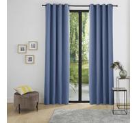 UNIVERSDECOR Lot de 2 Rideaux occultant phonique et Thermique doublé Polaire Arctique 140 x 260 cm (Bleuet, 2 Rideaux phonique et Thermique 140x260 cm)