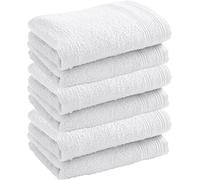 UNIVERSDECOR Lot de 6 Serviettes invité éponge Spa 30 x 50 cm / 400 GR/m² (Neige)