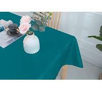 UNIVERSDECOR Nappe enduite avec Traitement antitache (Bleu Paon, Carrée 180 x 180 cm)