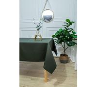 UNIVERSDECOR Nappe enduite avec Traitement antitache (Kaki, Rectangulaire 145 x 240 cm)