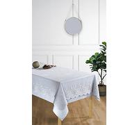 UNIVERSDECOR Nappe + Surnappe en Dentelle Style Vintage Toutes Dimensions (Gris, Nappe Rect. 150x220+Surnappe Dentelle 140x210)