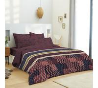 UNIVERSDECOR Pack Complet 6 pièces 260 x 240-100% Coton / 57 Fils/cm² pour lit 180 x 200 cm King Size (Stella Choco, Pack 6 pièces 260 x 240 lit 180 King Size)