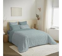 UNIVERSDECOR Pack Complet 6 pièces Housse de Couette réversible pour lit 140 x 190 cm (Pack Housse de Couette 6 pièces lit 140 x 190 cm, Celeste Glacier)