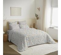 UNIVERSDECOR Pack Complet 6 pièces Housse de Couette réversible pour lit 140 x 190 cm (Pack Housse de Couette 6 pièces lit 140 x 190 cm, Tanya Cyan)