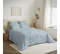 UNIVERSDECOR Pack Complet 6 pièces Housse de Couette réversible pour lit 160 x 200 cm (Pack Housse de Couette 6 pièces lit 160 x 200 cm, Cachemire Bleu)