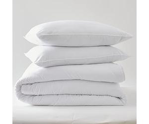 UNIVERSDECOR Pack Couette 260 x 240 cm + 2 Oreillers 60 x 60 Gamme Microfibre Douceur traité Anti Acarien Soft & Care