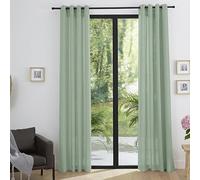 UNIVERSDECOR Paire de Rideaux d'ameublement Effet Lin Moonlight 140 x 260 cm (Menthe, Paire de Rideaux 140 x 260 cm)