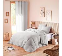 UNIVERSDECOR Parure de Couette Gaze de Coton 260 x 240 pour lit 2 Places King Size 160 à 180 cm (Perle)