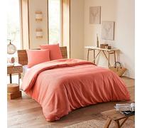 UNIVERSDECOR - Parure de Couette Nid d'abeille 260 x 240 pour lit 2 Places King Size 160 à 180 cm (Blush)