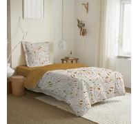 UNIVERSDECOR Parure de draps 3 pièces pour lit 1 Place 90 x 190 cm (Parure de draps 3 pièces pour lit 90 x 190 cm, Agathe Moutarde)