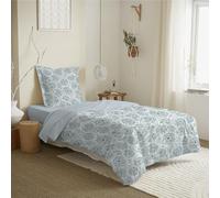 UNIVERSDECOR Parure de draps 3 pièces pour lit 1 Place 90 x 190 cm (Parure de draps 3 pièces pour lit 90 x 190 cm, Agathe Celadon)