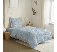 UNIVERSDECOR Parure de draps 3 pièces pour lit 1 Place 90 x 190 cm (Parure de draps 3 pièces pour lit 90 x 190 cm, Cachemire Bleu)