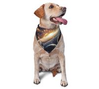 Universe and Solar System Écharpe triangulaire pour chiens et chats, bandana réglable pour animaux de compagnie et séances photo