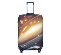 Universe and Solar System Housse de protection élastique pour valise de voyage Motif imprimé anti-rayures, Noir , XL