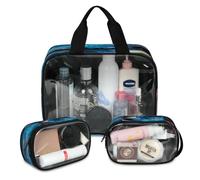 Universe Galaxy Planet - Trousse de maquillage de voyage pour homme et femme - Grande trousse de toilette translucide - 3 pièces - Grande trousse de toilette, couleur, L, Trousse de maquillage