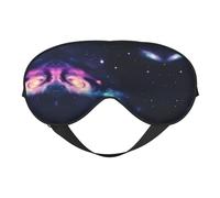 Universe Galaxy Space Print Masque doux pour les yeux - Sommeil confortable, ombre de nuit élastique, couvre-yeux pour voyage, méditation