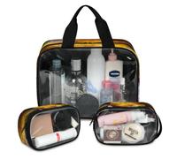 Universe Galaxy Trousse de maquillage de voyage pour homme et femme - 3 grandes trousses de toilette translucides - Grande trousse de toilette pour douche, articles de toilette, couleur, L, Trousse de