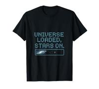 Universe Loaded Stars On Galaxy Loading Bar Noir Sarcelle T-Shirt