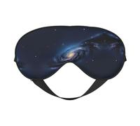 Universe Milky Way Galaxy Print Masque doux pour les yeux - Sommeil confortable, ombre de nuit élastique, couvre-yeux pour voyage, méditation