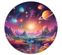 Universe Planet 1000 Pièces Puzzle Rond Puzzles Classiques Puzzle Rond Créatif - Jeu Éduchatif Pièces Parfaitement Assorties Puzzle Adulte Intéressants Cadeau Unique 1000pcs (67.5x67.5cm)