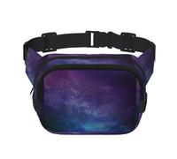 Universe with Stars and Galaxy Interstellar Sac banane unisexe tendance pour l'entraînement, la course, les voyages et la randonnée, Noir , Taille unique