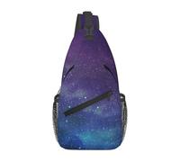 Universe With Stars Galaxy Interstellar Fashion Cross Chest Bag Diagonally Adjustable Straps High Capacity Sport Travel Work Daily Use, Noir , Taille unique
