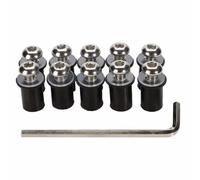 Universel 10pcs Kit De Fixation De Vis De Pare-brise Pour Moto Assortiment De Rondelles Et D'écrous Pour Pare-brise Kit de boulons