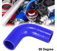 Universel 38mm 1.5" ID 90 Degré Coupleur Silicone Tuyau Bleu pour Voiture