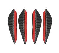 Universel 4/6 Pièces Pare Chocs Avant Décoration Lèvres Diffuseur Séparateur Ailerons Corps Spoiler Canards Valence Menton Tuning Canard Décor(4PCS Fiber)