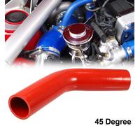 Universel 48mm 1.89" ID 45 Degré Voiture Coupleur Silicone Tuyau Rouge