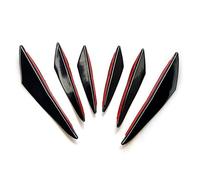 Universel 6 Pièces/Ensemble Décoration Diffuseur Séparateur Aileron Corps Canard Valence Menton Voiture Tuning Canard Lèvre Parechocs Avant(Black 6pcs)
