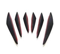 Universel 6 Pièces/Ensemble Décoration Diffuseur Séparateur Aileron Corps Canard Valence Menton Voiture Tuning Canard Lèvre Parechocs Avant(Fiber 6pcs)
