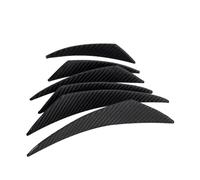 Universel 6 Pièces/Ensemble Pare Chocs Avant Décoration Lèvres Diffuseur Séparateur Ailerons Corps Spoiler Canards Valence Menton Voiture Tuning(Fiber 6pcs)