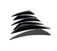 Universel 6 Pièces/Ensemble Pare Chocs Avant Décoration Lèvres Diffuseur Séparateur Ailerons Corps Spoiler Canards Valence Menton Voiture Tuning(Black 6pcs)