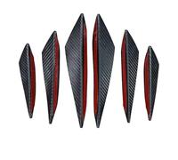 Universel 6 Pièces/Ensemble Pare Chocs Avant Lèvre Décoration Diffuseur Séparateur Ailerons Corps Spoiler Canards Valence Accessoires Décoration(Fiber 6pcs)
